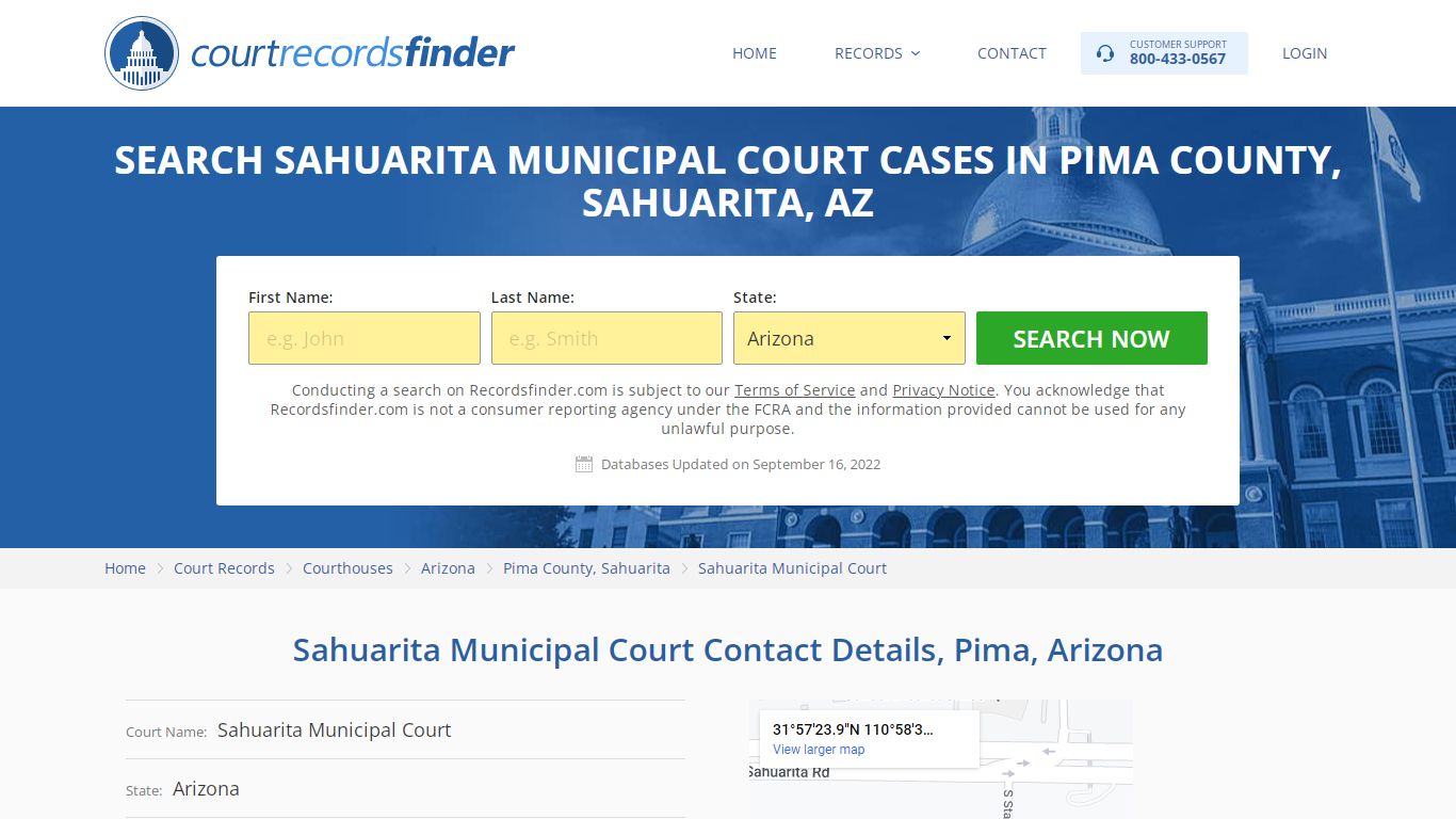 Sahuarita Municipal Court Case Search - RecordsFinder