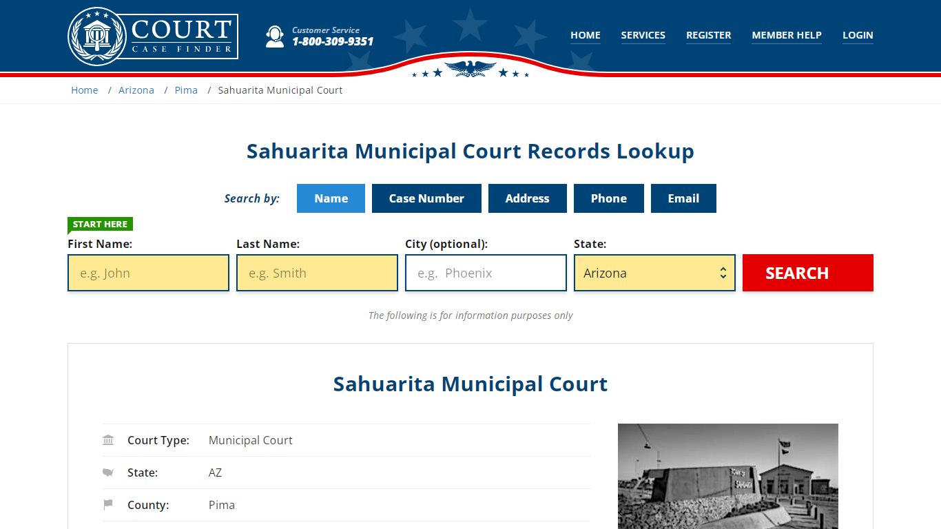 Sahuarita Municipal Court Records Lookup - CourtCaseFinder.com